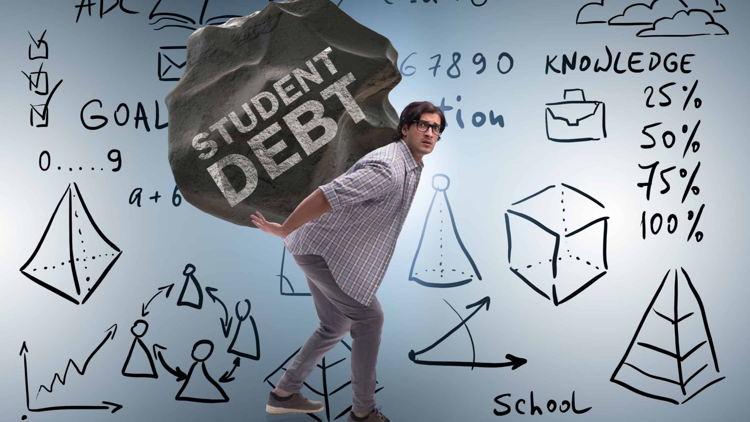 Concept of student loan and expensive education