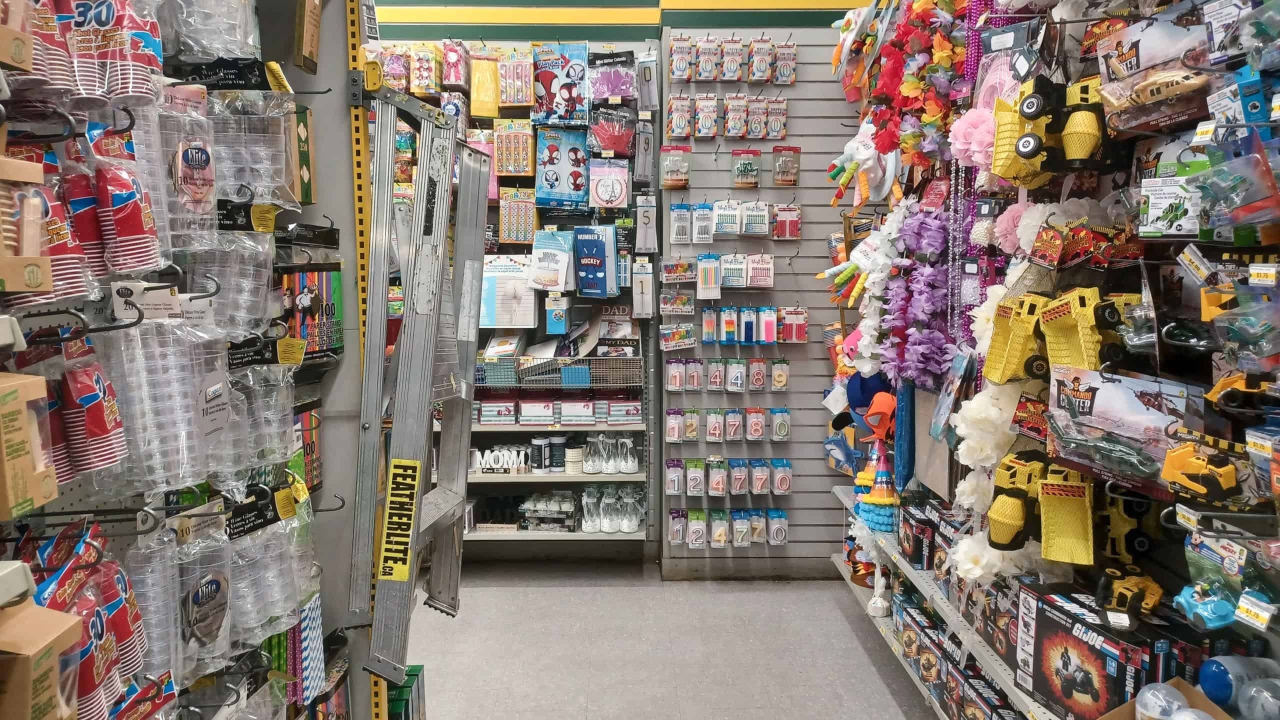 Toronto, On, Canada - April 14, 2024: Different products stand in a row on the store shelves