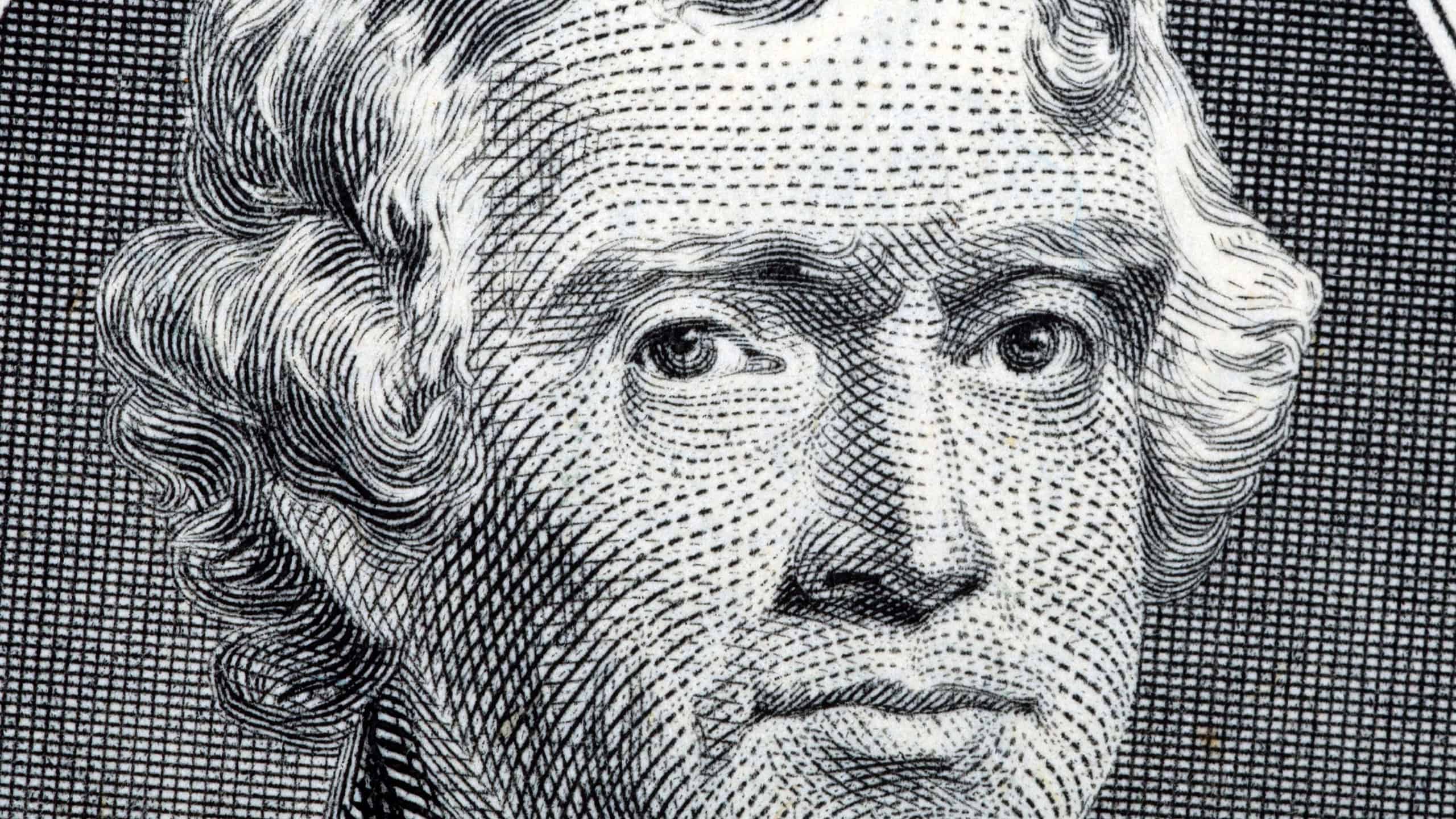 President Thomas Jefferson close-up portrait