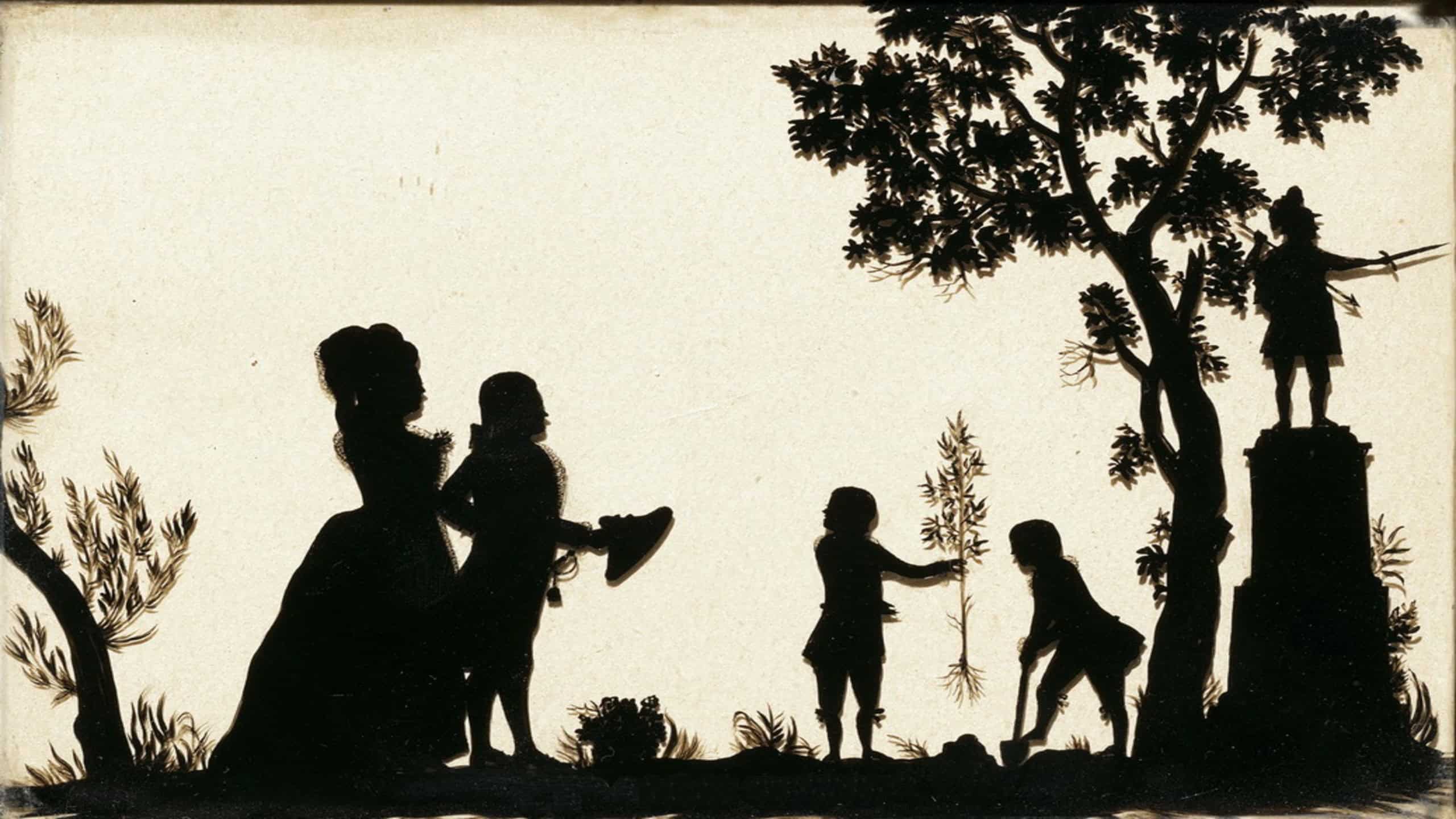 Paul I of Russia with family - silhouette