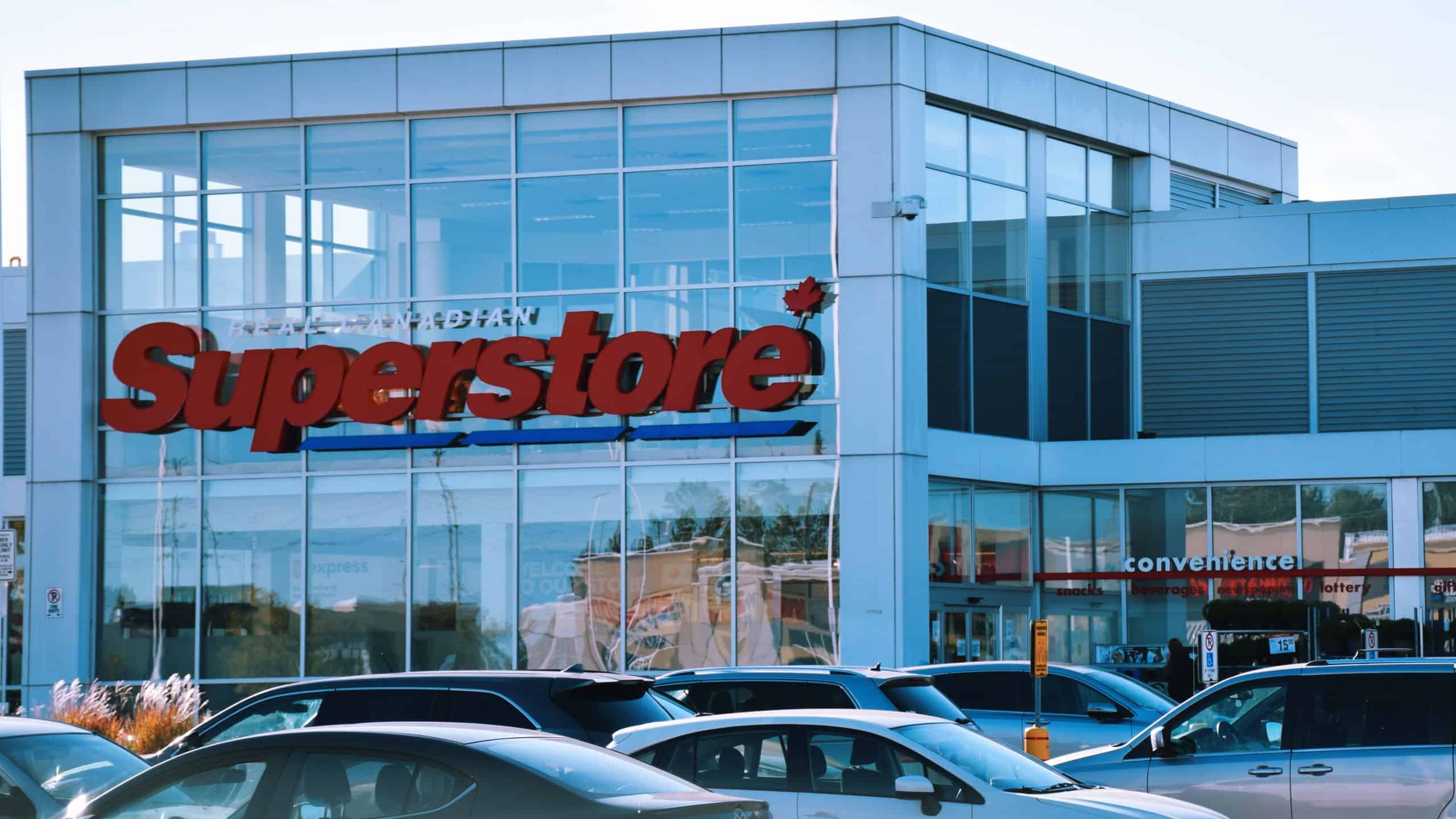 Newmarket, ON Canada - September 21, 2020: A view of a Real Canadian Superstore storefront from a parking lot
