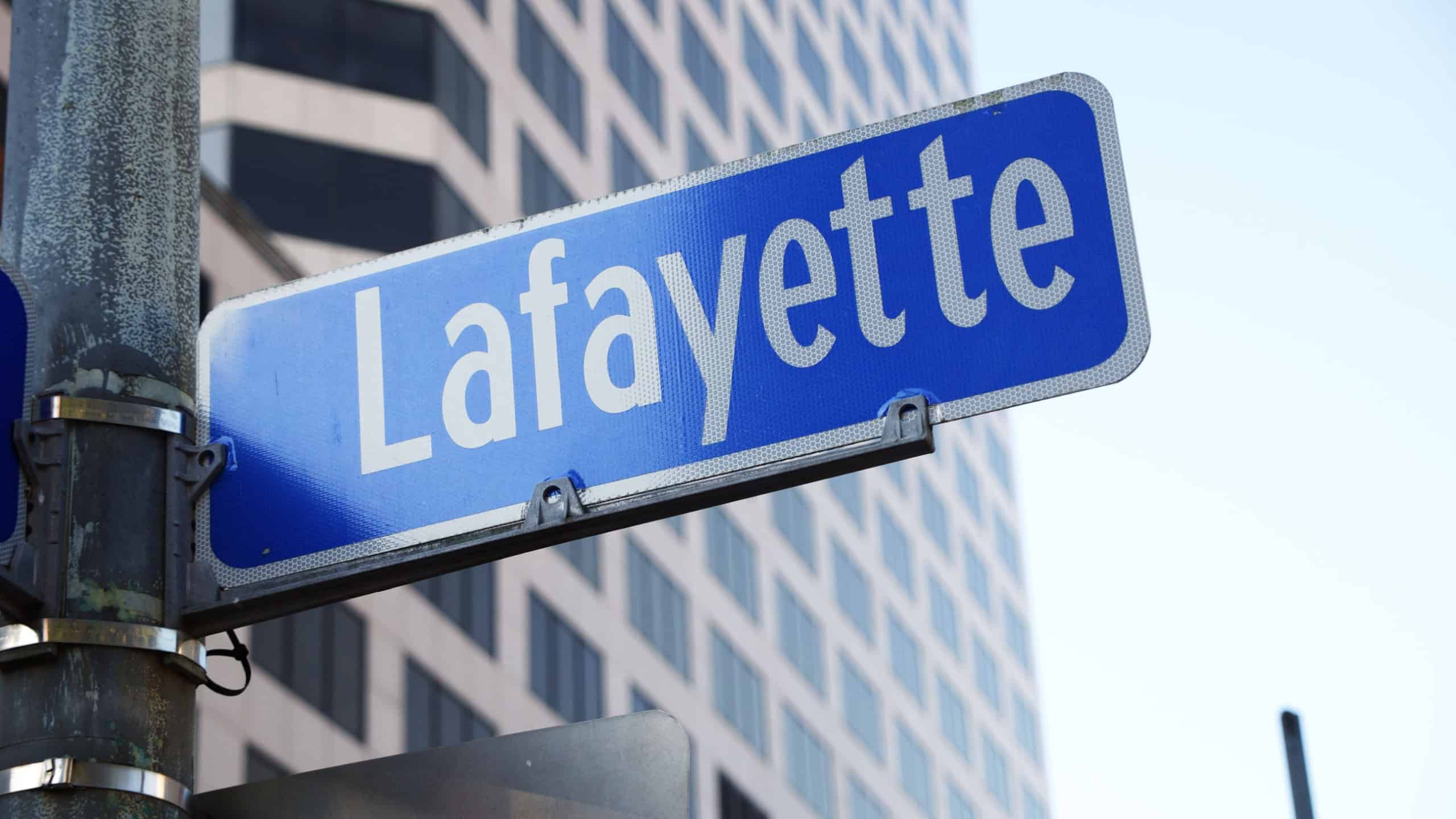 A lafayette writing in the streets of New Orleans