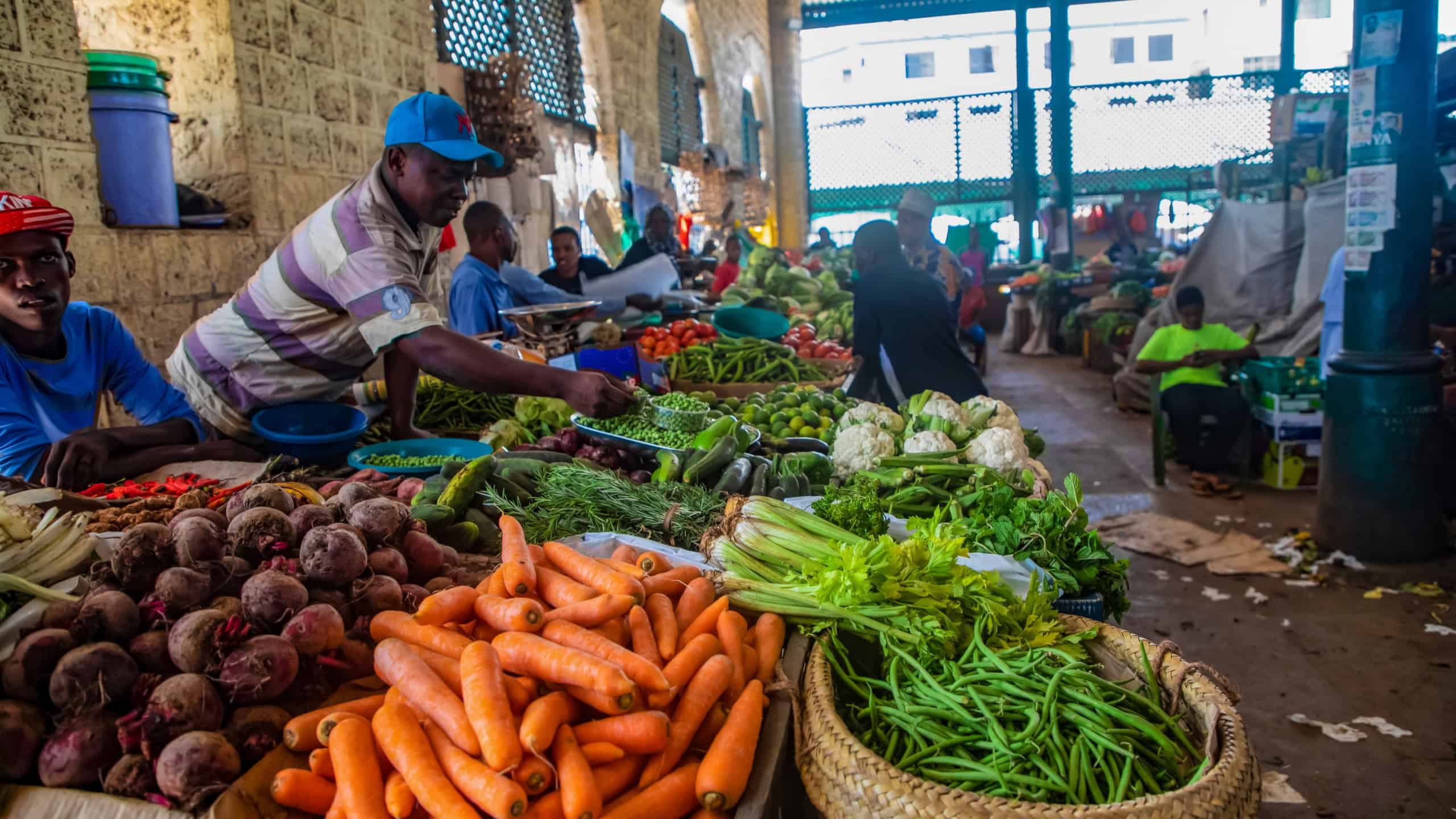 DIani Mombasa Kenya 18 oktober 2019. the oldest food market in Mombasa where you can buy fruits