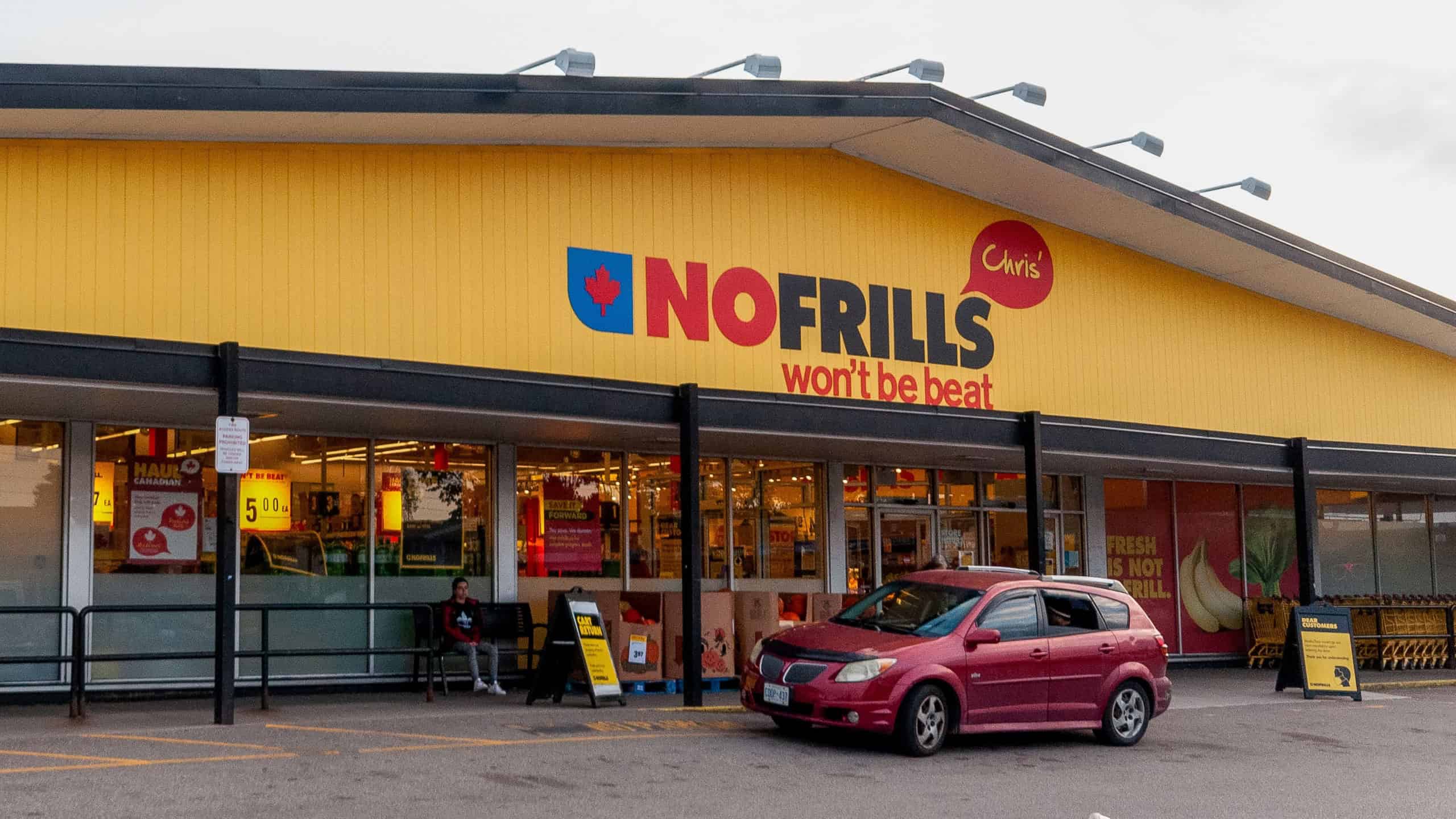 Toronto, ON, Canada - December 19, 2022: No Frills is a Canadian chain of discount supermarkets