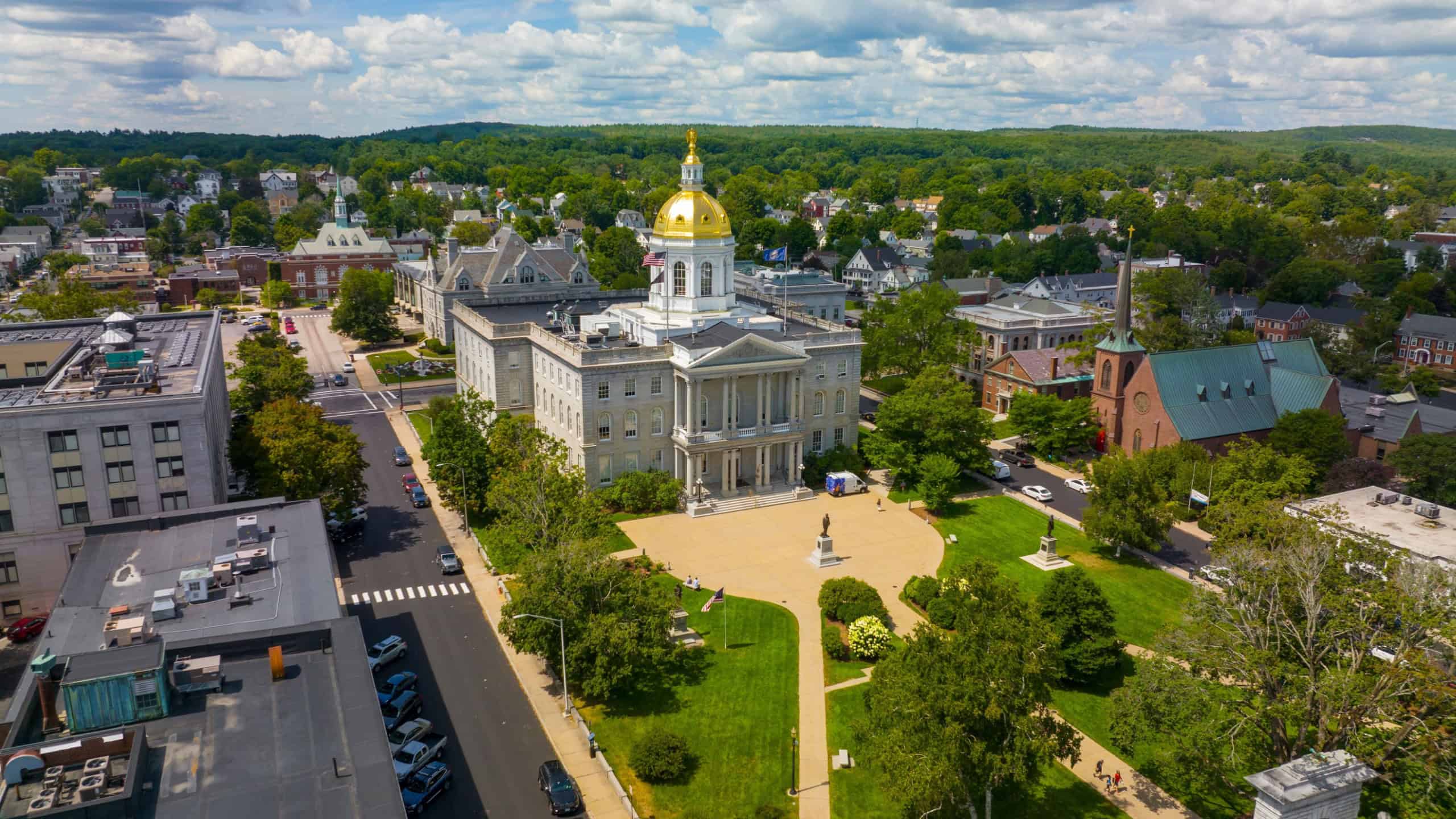 New Hampshire State House, Concord, New Hampshire NH, USA. New Hampshire State House is the nation's oldest state house, built in 1816 - 1819.