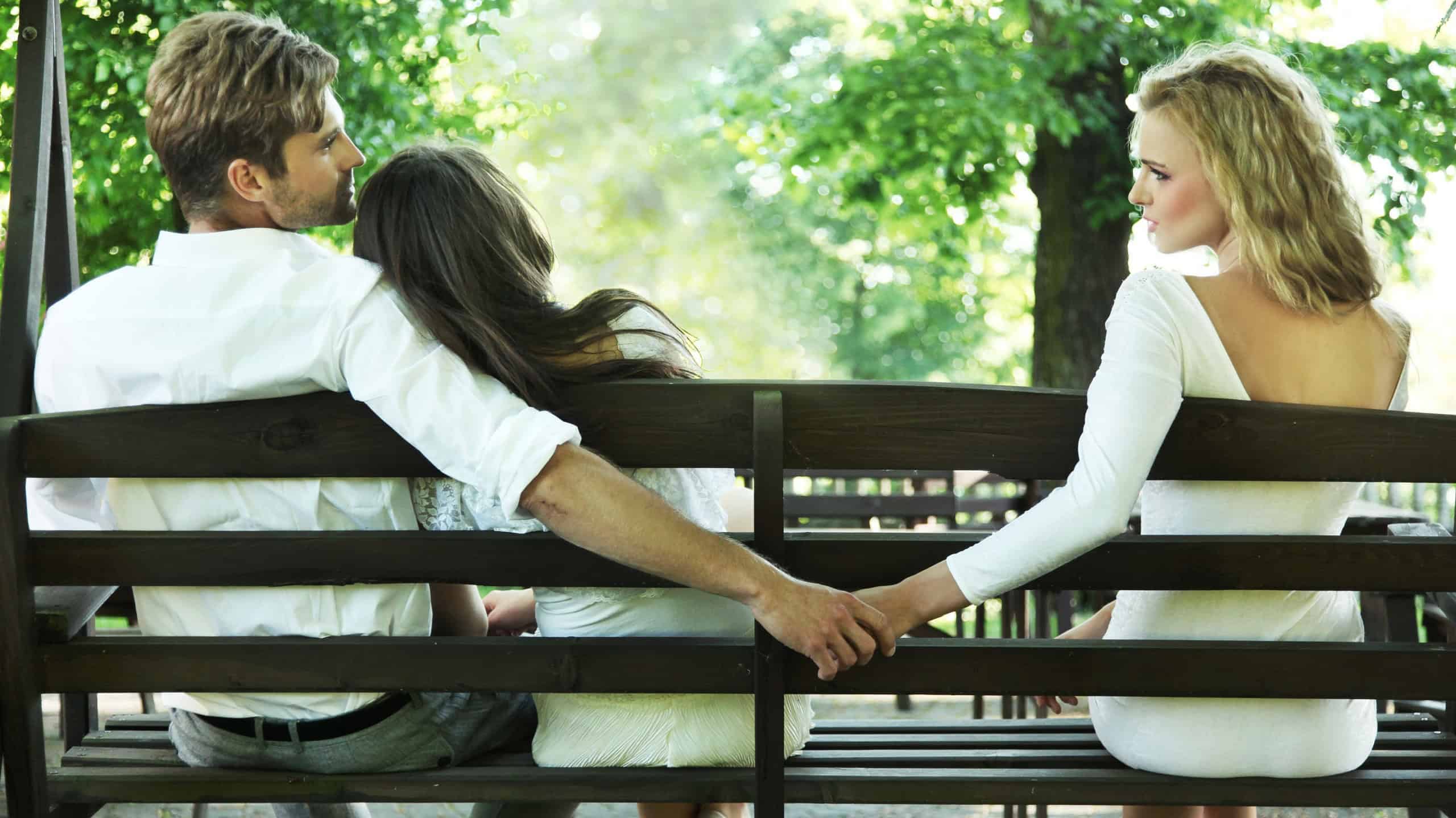 Conceptual photo of a marital infidelity